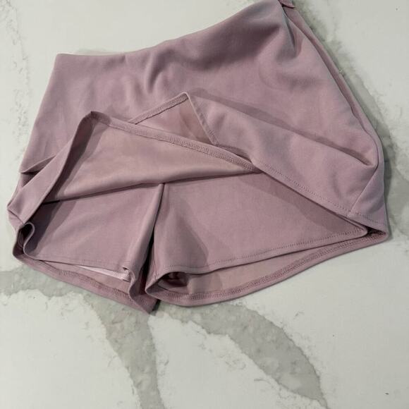 Altar’d State Asymmetrical Skort Skirt Women's Small Mauve Side Zipper Coquette - Picture 5 of 9